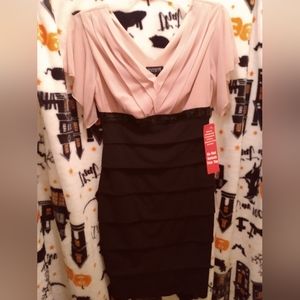 Pink and black dress